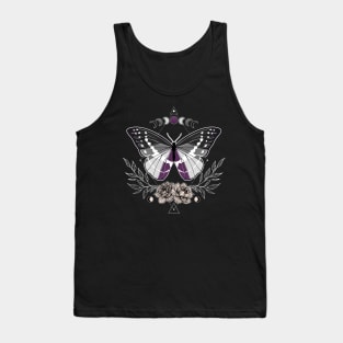 Asexual Butterfly LGBT Pride Flag Tank Top